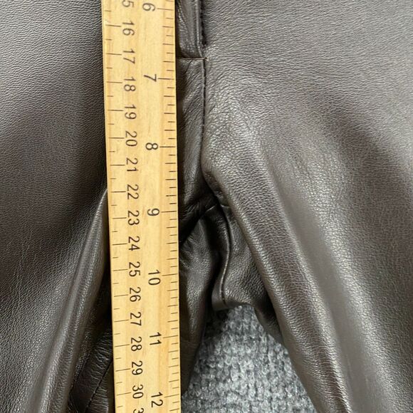 Cache Leather Pants Womens 2 Brown High Rise Bootcut Farm Ranch Western Casual - Picture 9 of 11
